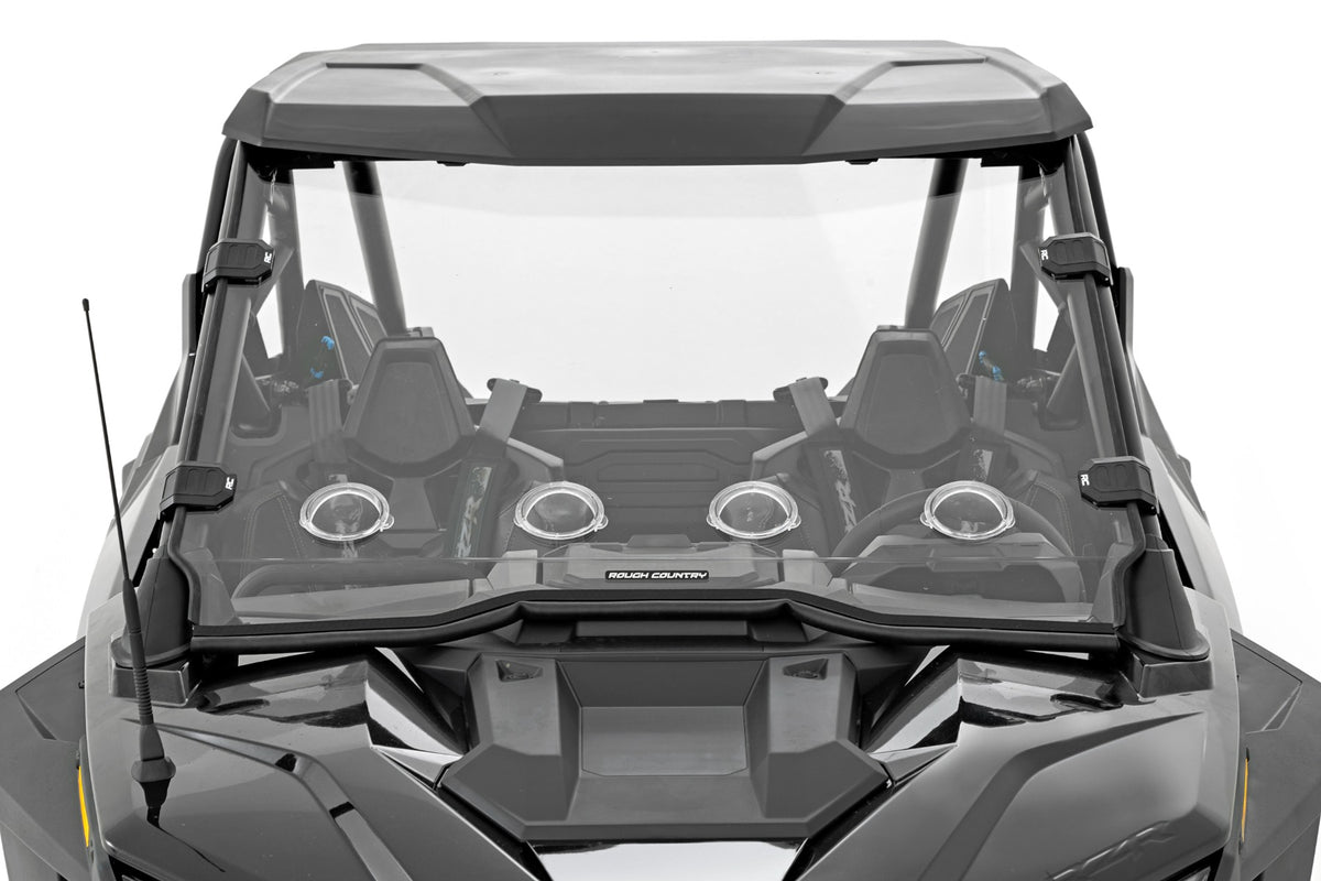 Rough Country Vented Full Windshield | Scratch Resistant | Polaris RZR PRO/Turbo R