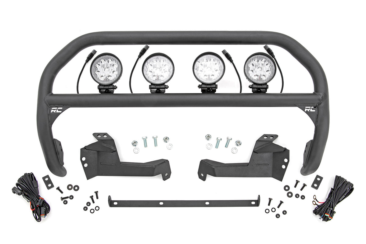Rough Country Nudge Bar | Ford Bronco Sport 4WD (2021-2024) - 4" Round LED Lights