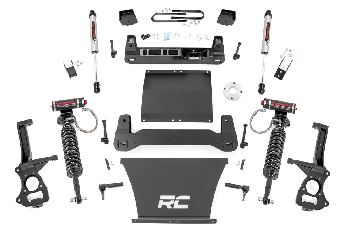 Rough Country 6 Inch Lift Kit | GMC Sierra 1500 2WD (2025-2026) - 5.3L V8 or 6.2L V8 / Mono-Leaf Spring / Vertex Coilovers w/V2 Rear Shocks