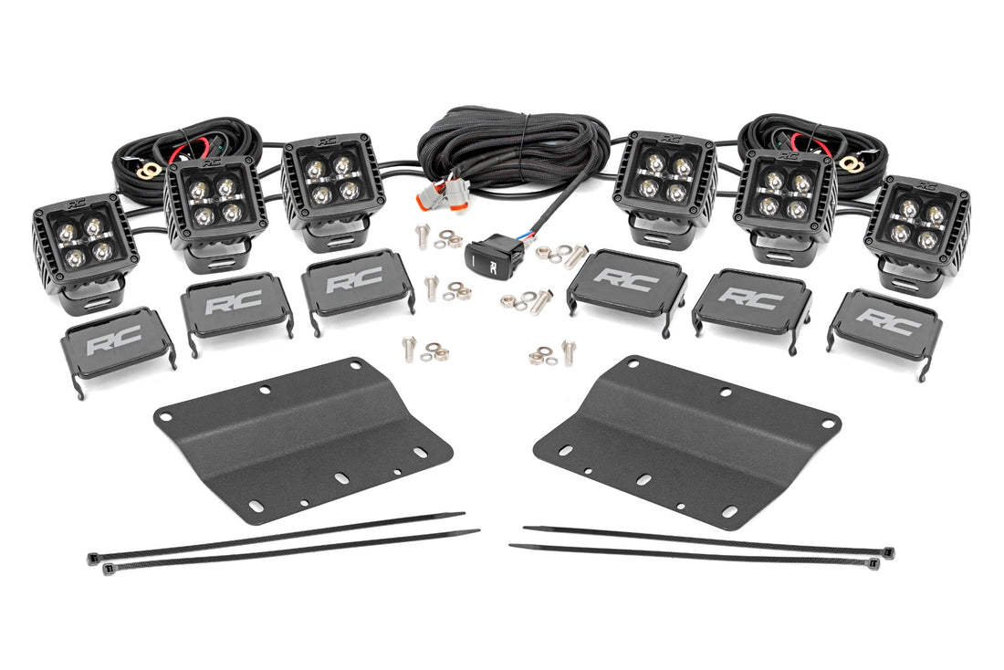 Rough Country LED Light Kit | Ford Bronco (21-26) - Black Series w/ White DRL