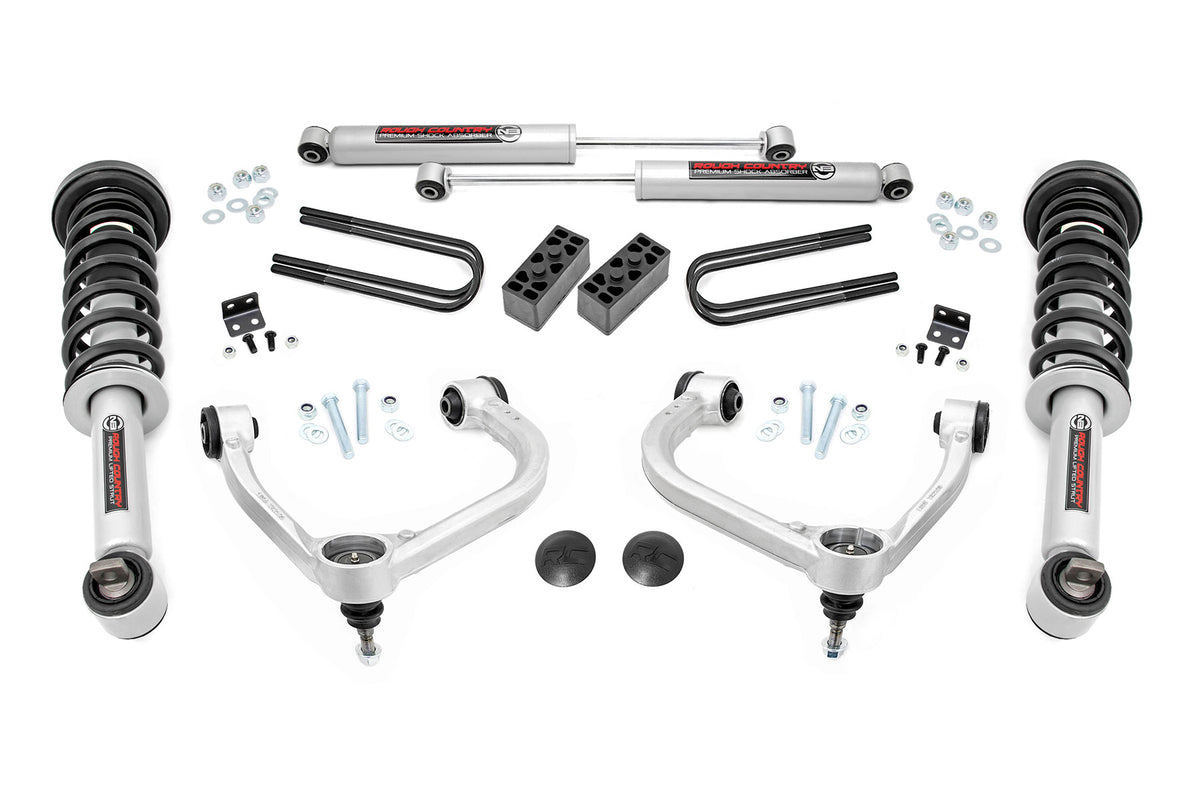Rough Country 3 Inch Lift Kit | Ford F-150 4WD (2021-2026) - N3 Struts w/N3 Rear Shocks