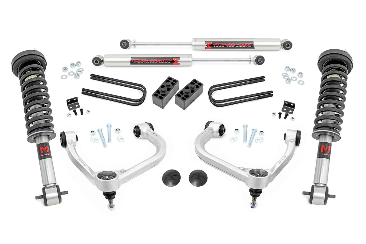 Rough Country 3 Inch Lift Kit | Ford F-150 4WD (2021-2026) - M1 Struts w/M1 Rear Shocks