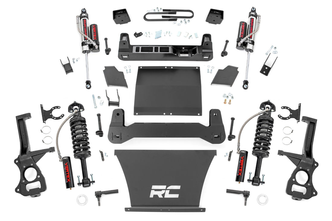 Rough Country 6 Inch Lift Kit | Chevy Silverado 1500 4WD (2025-2026) - 5.3L V8 or 6.2L V8 / Mono-Leaf Spring / Vertex Coilovers w/Vertex Shocks