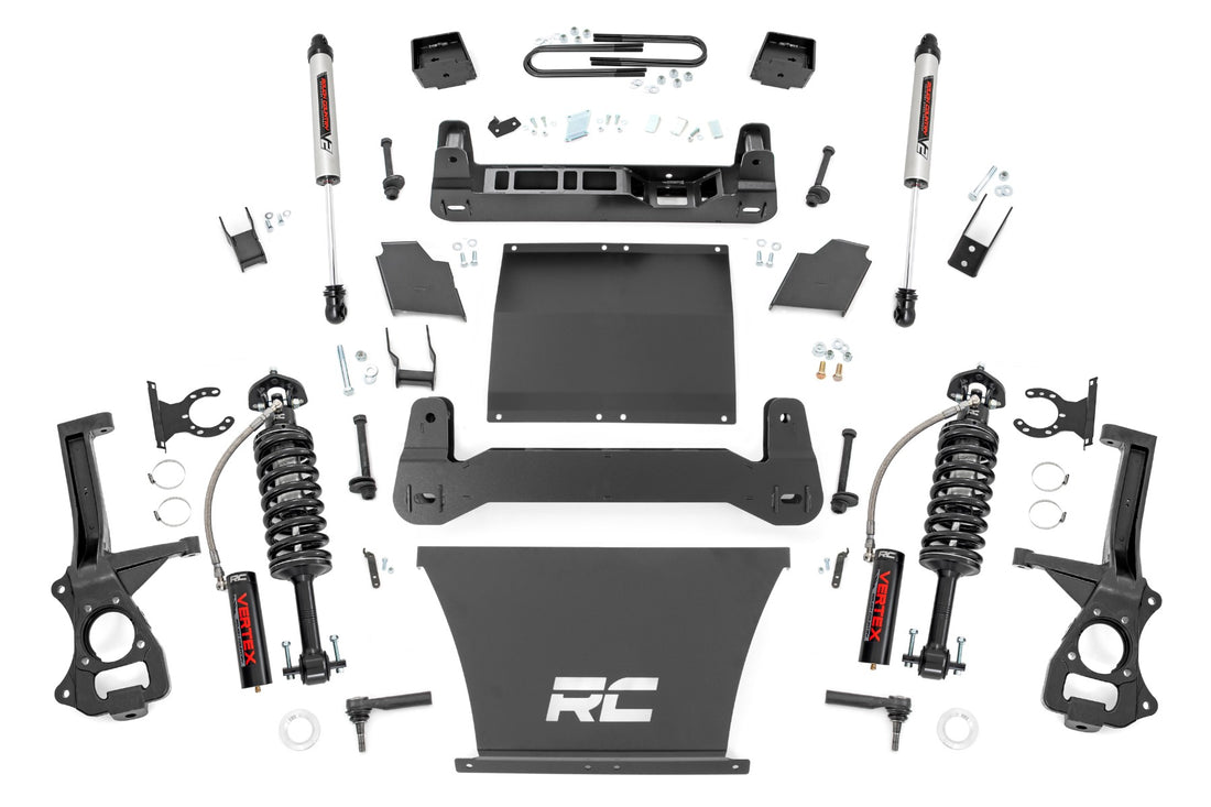 Rough Country 6 Inch Lift Kit | Chevy Silverado 1500 4WD (2025-2026) - 5.3L V8 or 6.2L V8 / Mono-Leaf Spring / Vertex Coilovers w/V2 Rear Shocks