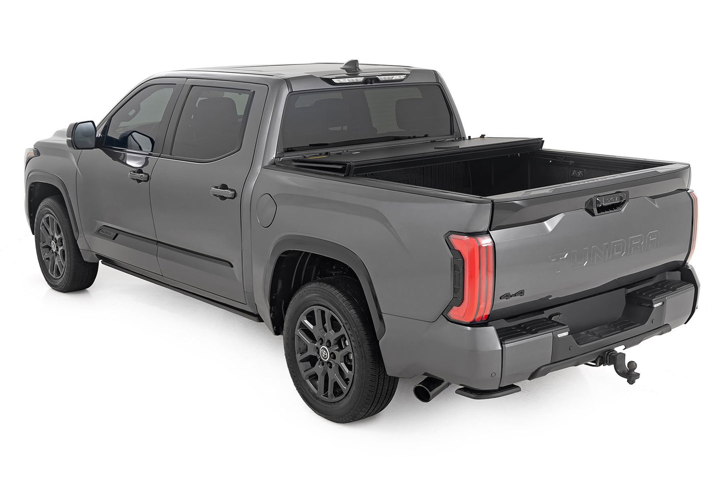Rough Country (49514551) Hard Tri-Fold Flip Up Bed Cover | 5'7" | Toyota Tundra 2WD/4WD (2022-2024)