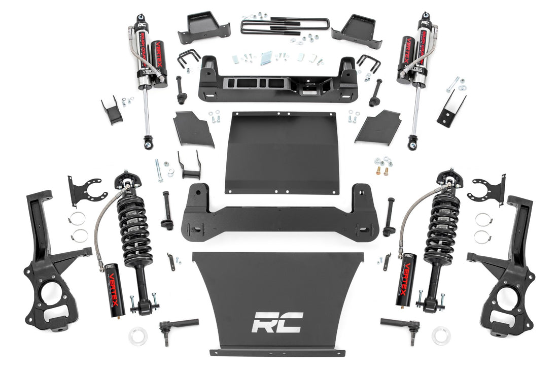 Rough Country 6 Inch Lift Kit | GMC Sierra 1500 2WD/4WD (2019-2024) - 4.3L, 5.3L, 6.2L / Multi-Leaf Spring / Vertex Coilovers w/Vertex Shocks