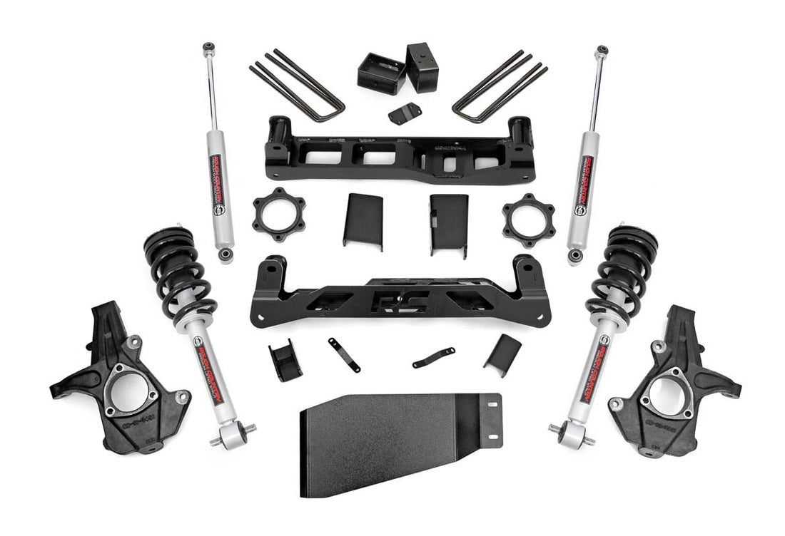 Rough Country 5 Inch Lift Kit | Chevy Silverado & GMC Sierra 1500 4WD (2007-2013) - N3 Struts w/N3 Rear Shocks