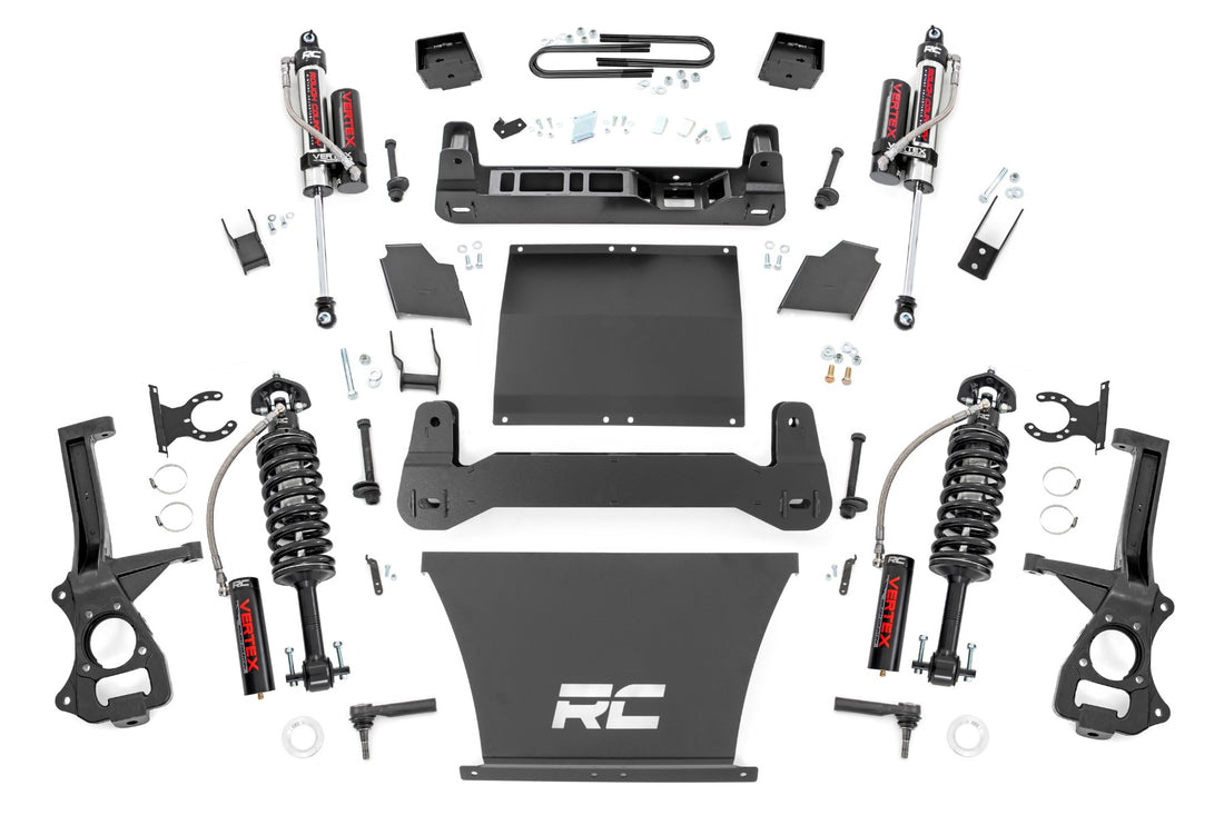 Rough Country 6 Inch Lift Kit | GMC Sierra 1500 2WD/4WD (2019-2024) - 4.3L, 5.3L, 6.2L / Mono-Leaf Spring / Vertex Coilovers w/Vertex Shocks