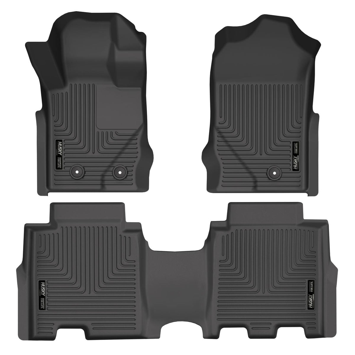 Husky Liners WeatherBeater Front & Second Seat Floor Liners - 3 Piece Fits 2021-2026 Ford Bronco