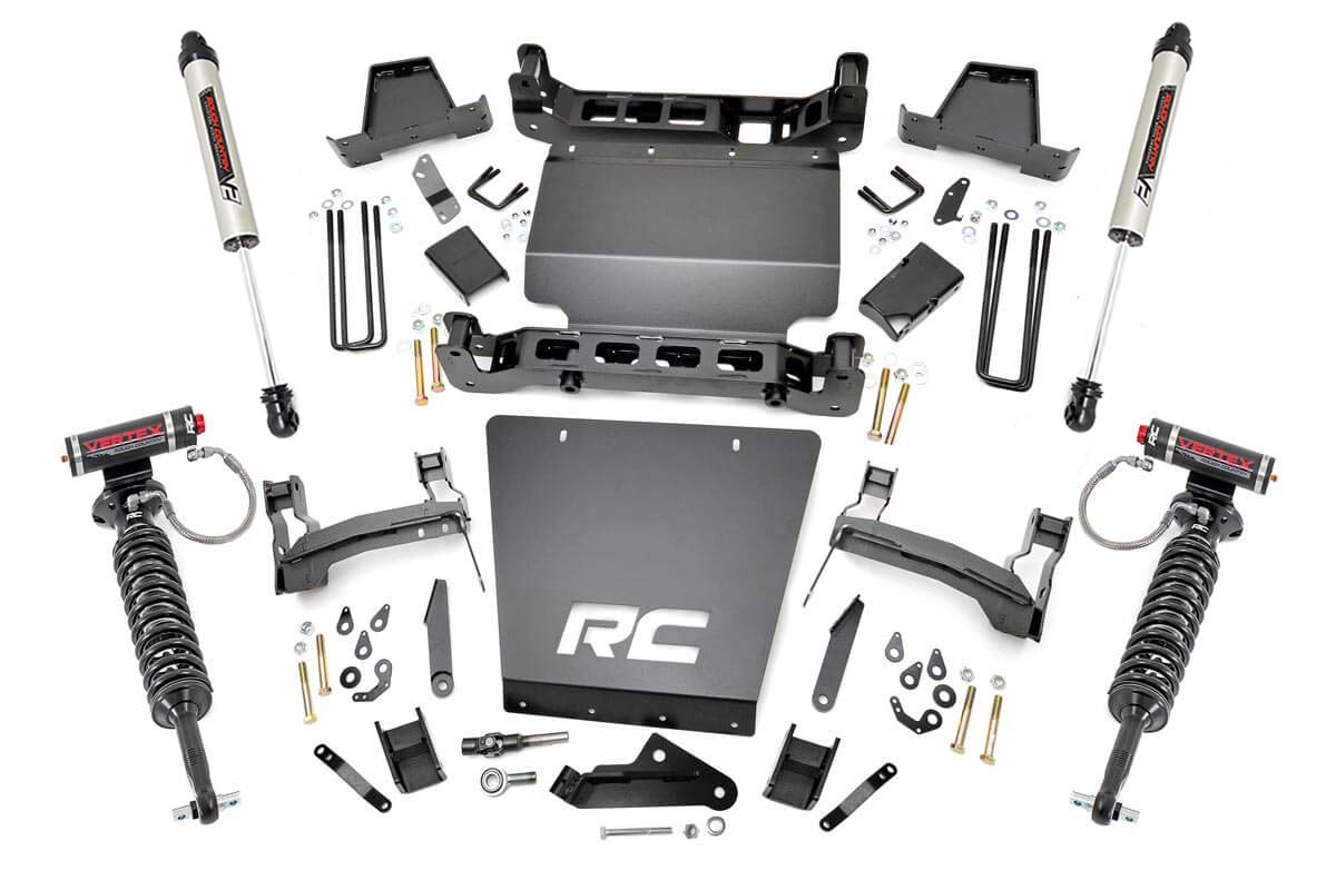 Rough Country 7 Inch Lift Kit | Chevy/GMC 1500 (14-16) - Vertex Coilovers w/V2 Rear Shocks