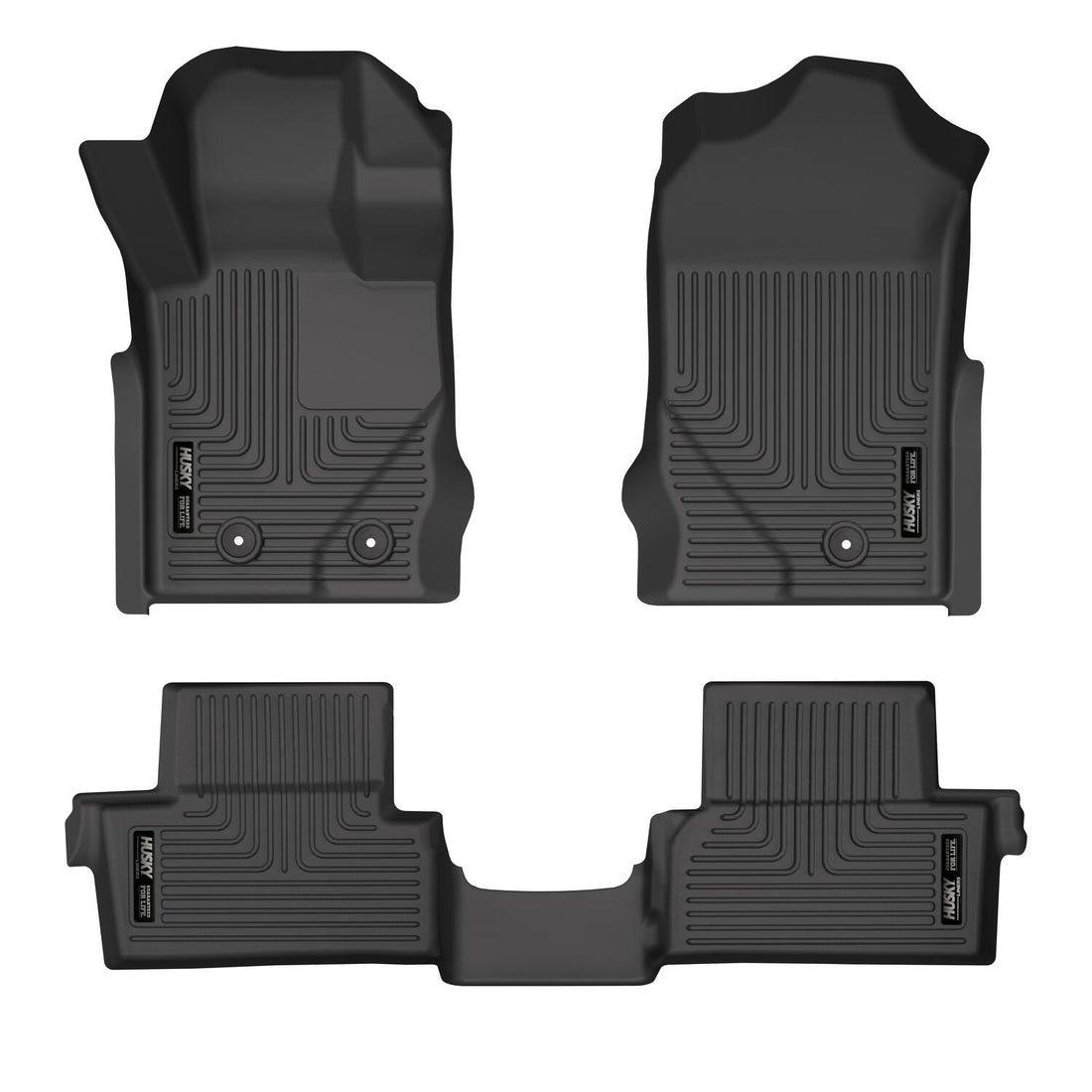 Husky Liners WeatherBeater Front & Second Seat Floor Liners - 3 Piece Fits 2021-2026 Ford Bronco
