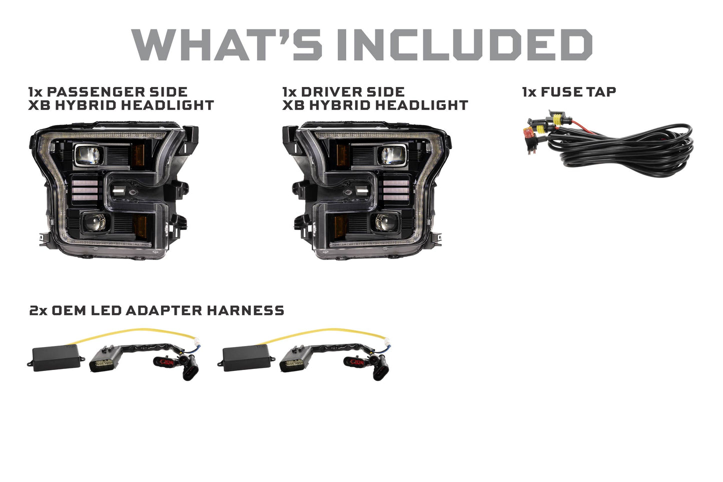 XB Hybrid LED Headlights: Ford F-150 (15-17 / Set) - Trucks R Us