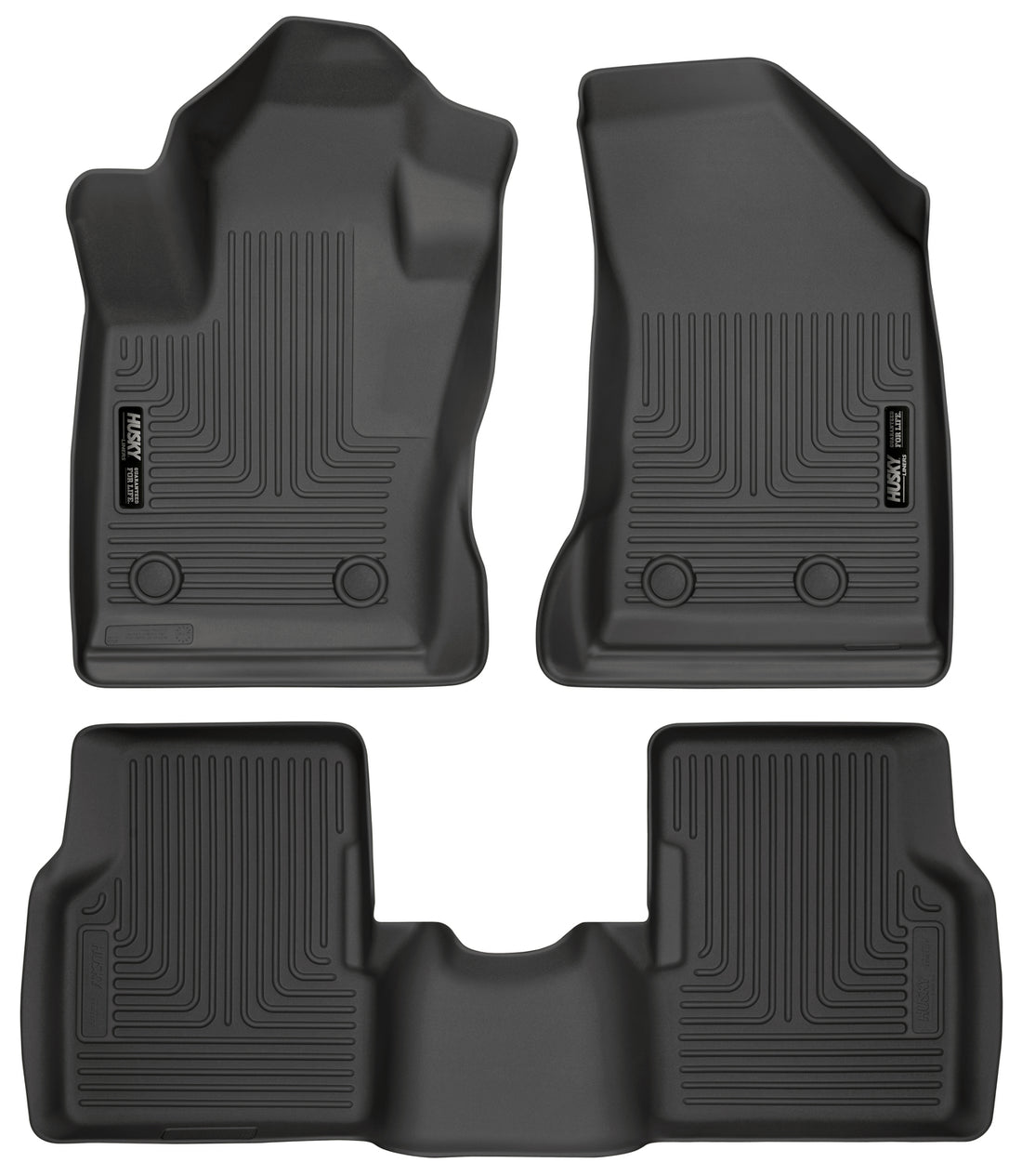 Husky Liners WeatherBeater Front & Second Seat Floor Liners - 3 Piece Fits 2017-2026 Jeep Compass