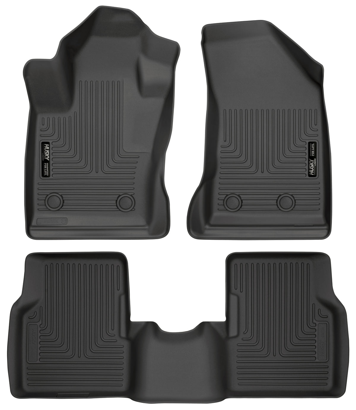 Husky Liners WeatherBeater Front & Second Seat Floor Liners - 3 Piece Fits 2017-2026 Jeep Compass