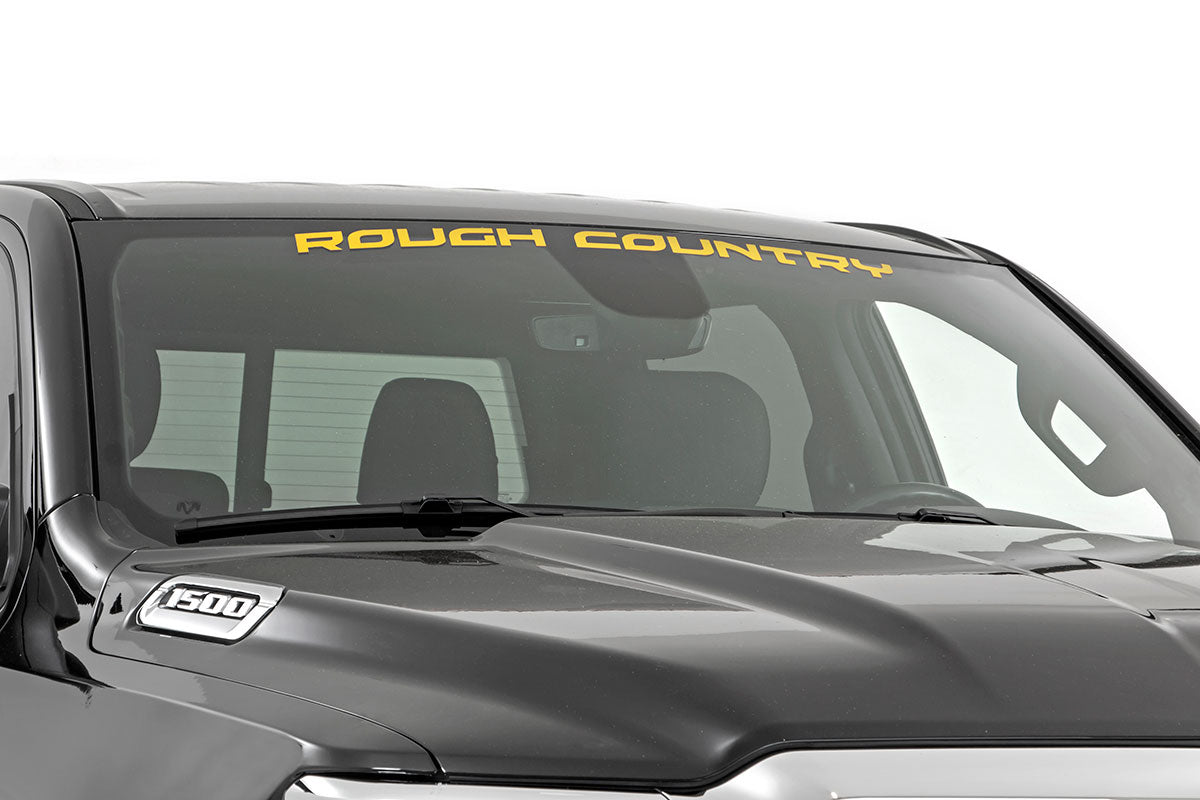 Rough Country Window Decal (35in) - Yellow