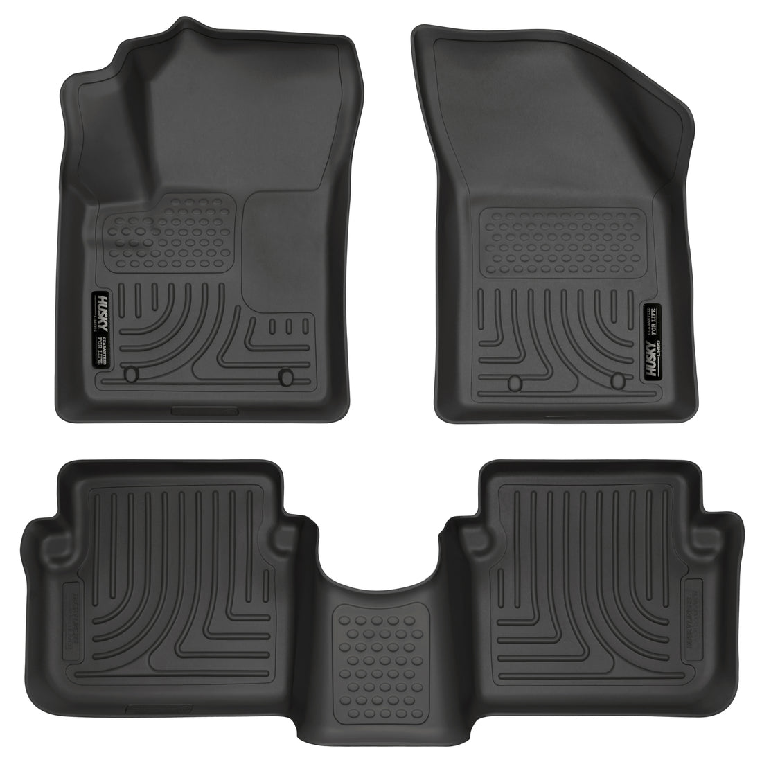 Husky Liners WeatherBeater Front & Second Seat Floor Liners - 4 Piece Fits 2011-2014 Chrysler 200, Dodge Avenger