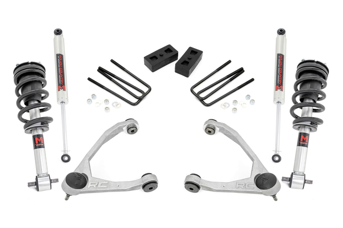 Rough Country 3.5 Inch Lift Kit | Chevy/GMC 1500 (07-16) - Aluminum / M1 Monotube Struts (14-16 Models) / M1 Monotube Shocks