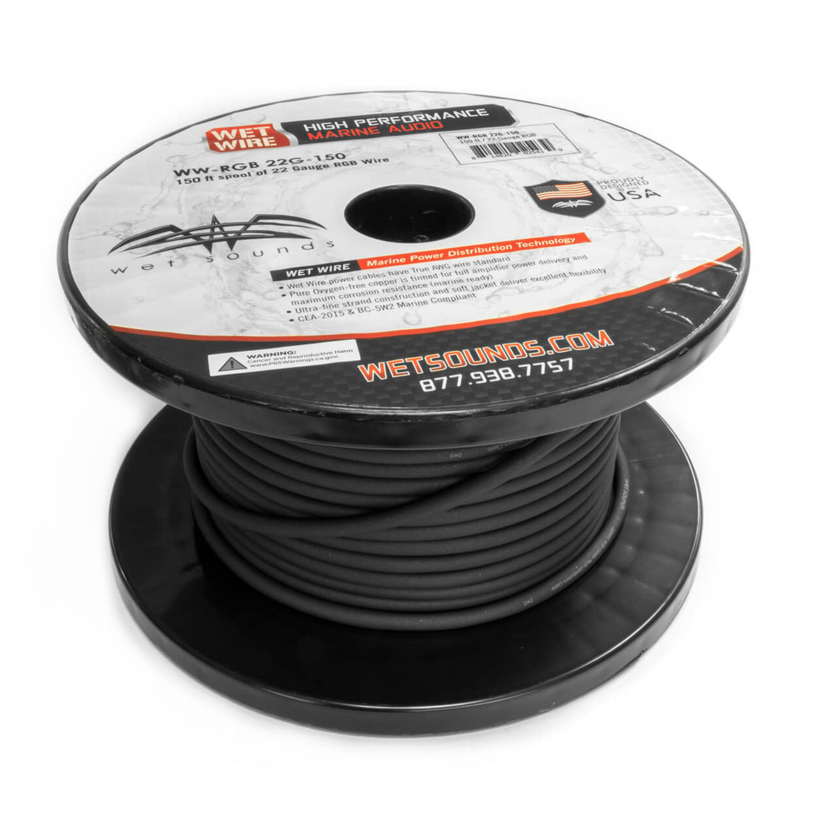 WWX-RGB 22G-150 | RGB 22GA Wet Wire Frosted 150 Ft Spool