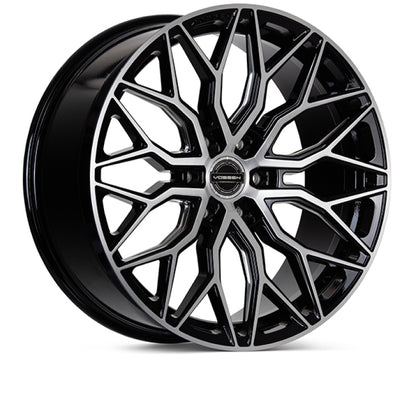 Vossen HF6-3 Wheel | 20x9.5 | +15mm | 6x5.5 (6x139.7) Bolt Pattern - Brushed Gloss Black