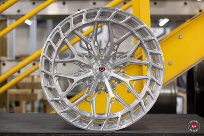 Vossen LC3-01T Wheel | 20x10.5 | +5mm Front | 5x112 Bolt Pattern - Brushed Gloss Clear