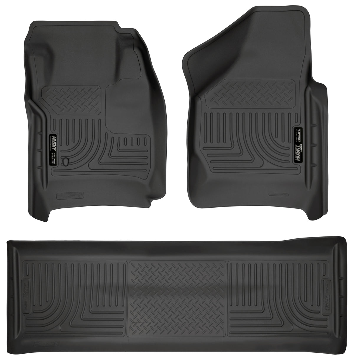 Husky Liners WeatherBeater Front & Second Seat Floor Liners - 3 Piece 98381