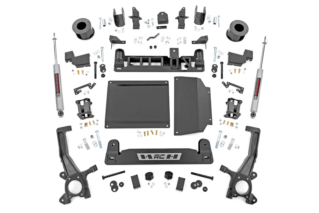Rough Country 6 Inch Lift Kit | Toyota Tundra 4WD (2022-2026) - Without Auto Adjusting Headlights / Strut Spacers w/N3 Rear Shocks