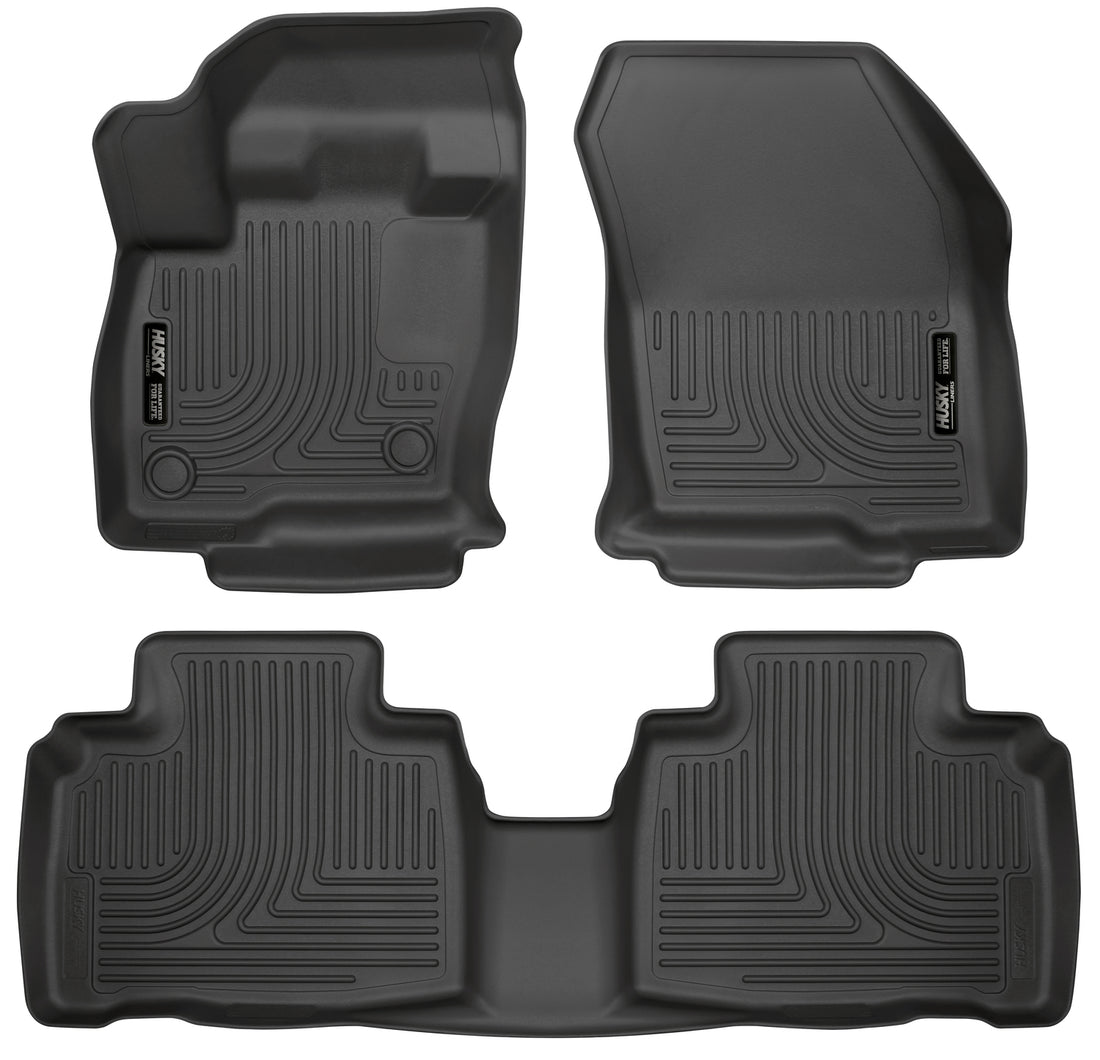 Husky Liners WeatherBeater Front & Second Seat Floor Liners - 3 Piece Fits 2015-2024 Ford Edge