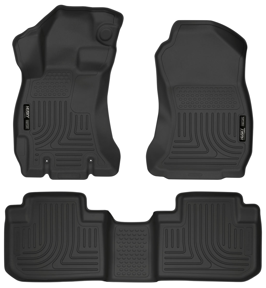 Husky Liners WeatherBeater Front & Second Seat Floor Liners - 3 Piece Fits 2014-2018 Subaru Forester