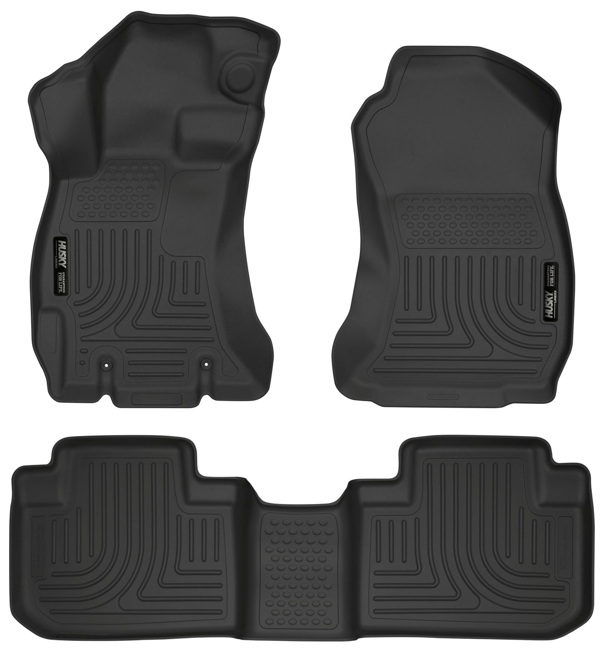 Husky Liners WeatherBeater Front & Second Seat Floor Liners - 3 Piece Fits 2014-2018 Subaru Forester