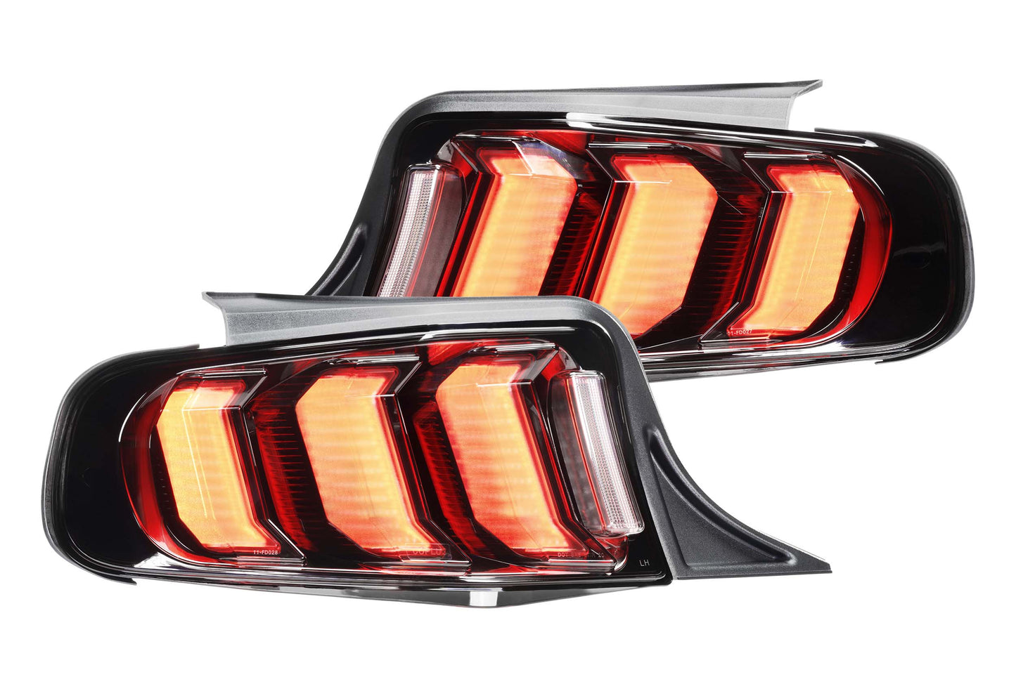 XB LED Tail Lights: Ford Mustang (13-14 / Red Lens / Set)