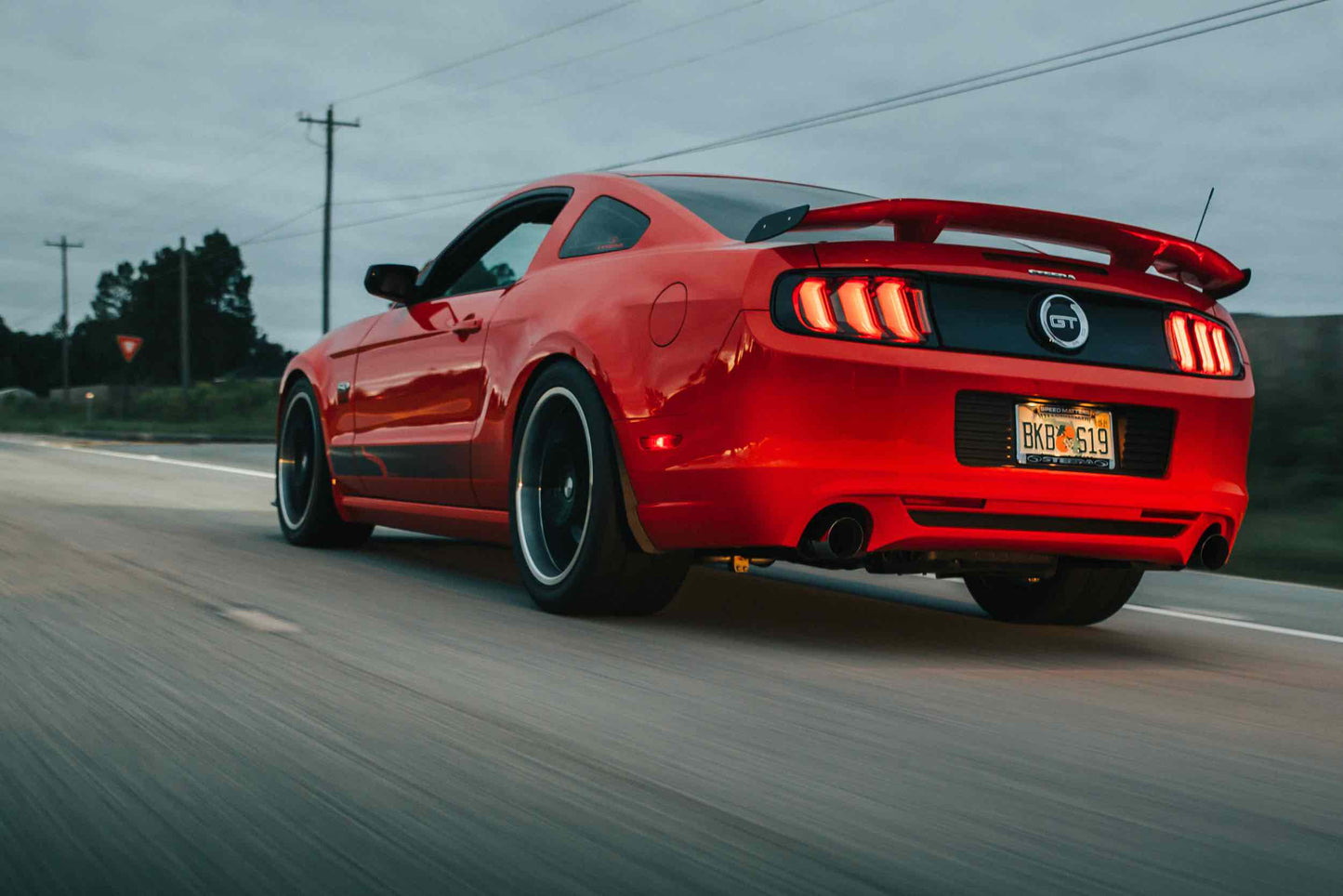 XB LED Tail Lights: Ford Mustang (13-14 / Red Lens / Set)