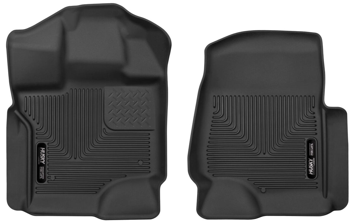 Husky Liners WeatherBeater Front Floor Liners - 2 Piece Fits 2017-2026 Ford F250/F350/F450