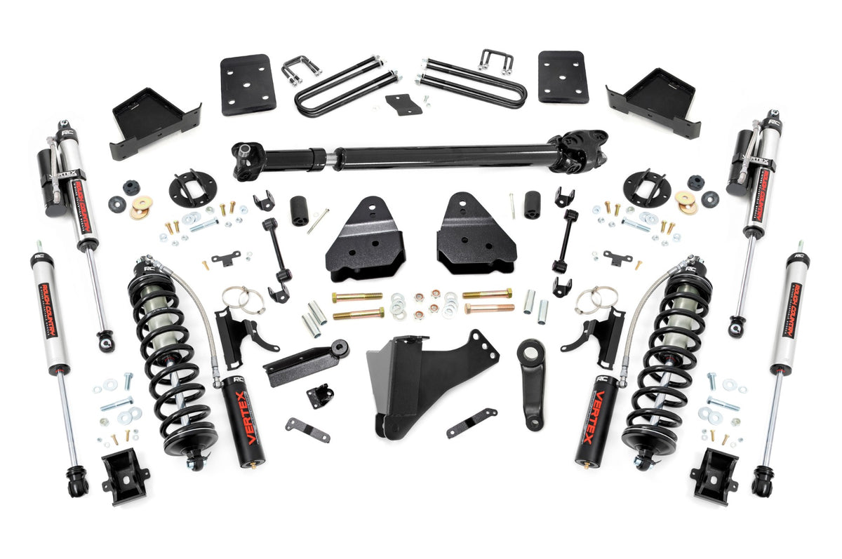 Rough Country 4.5 Inch Lift Kit | Ford F-250/F-350 Super Duty 4WD (2017-2022) - 3.5in Diameter / Vertex Reservoir Shocks / Yes