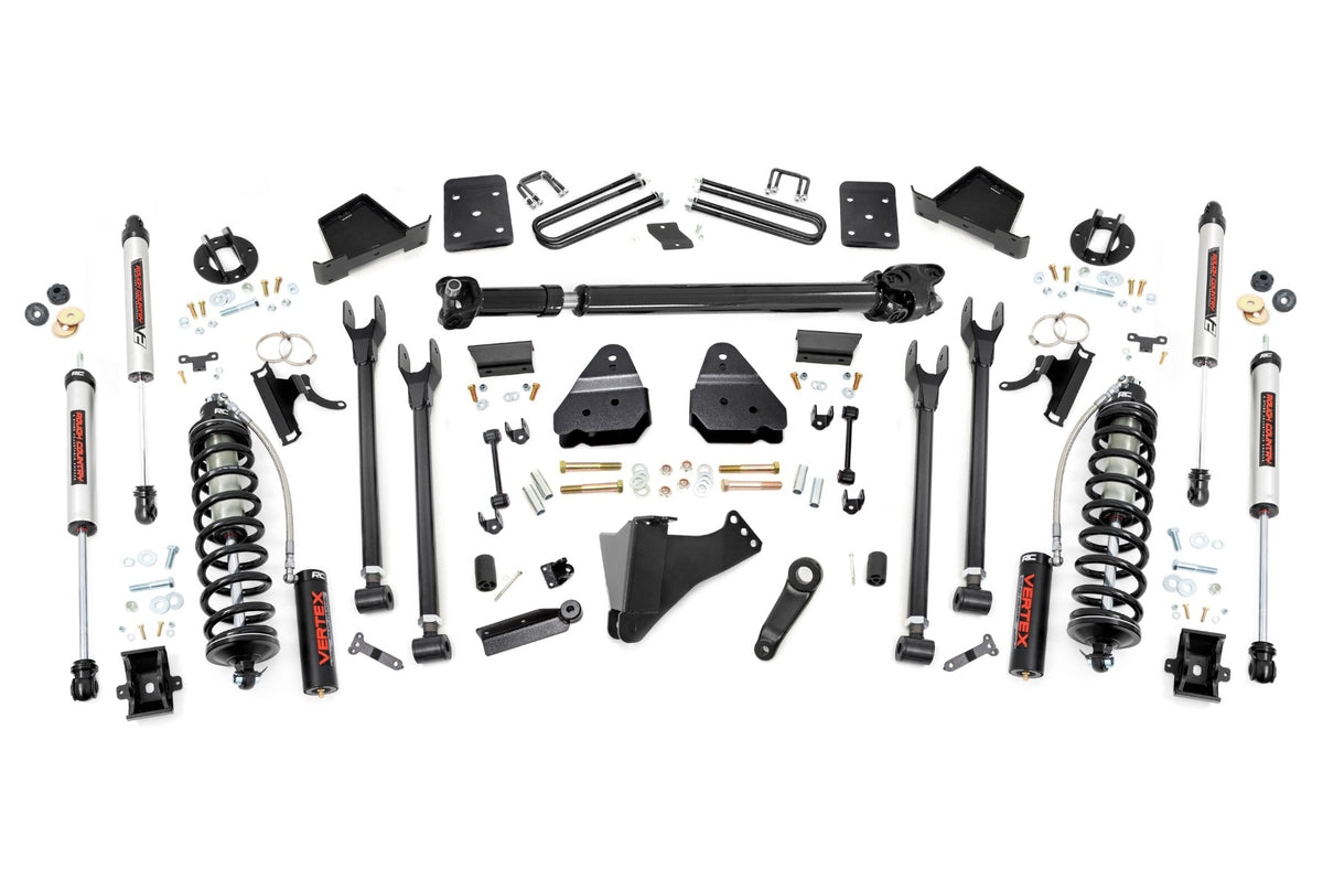 Rough Country 6 Inch Lift Kit | Ford F-250/F-350 Super Duty (17-22) - No / 4in Diameter / V2 Monotube Shocks, Includes Front Driveshaft: Yes
