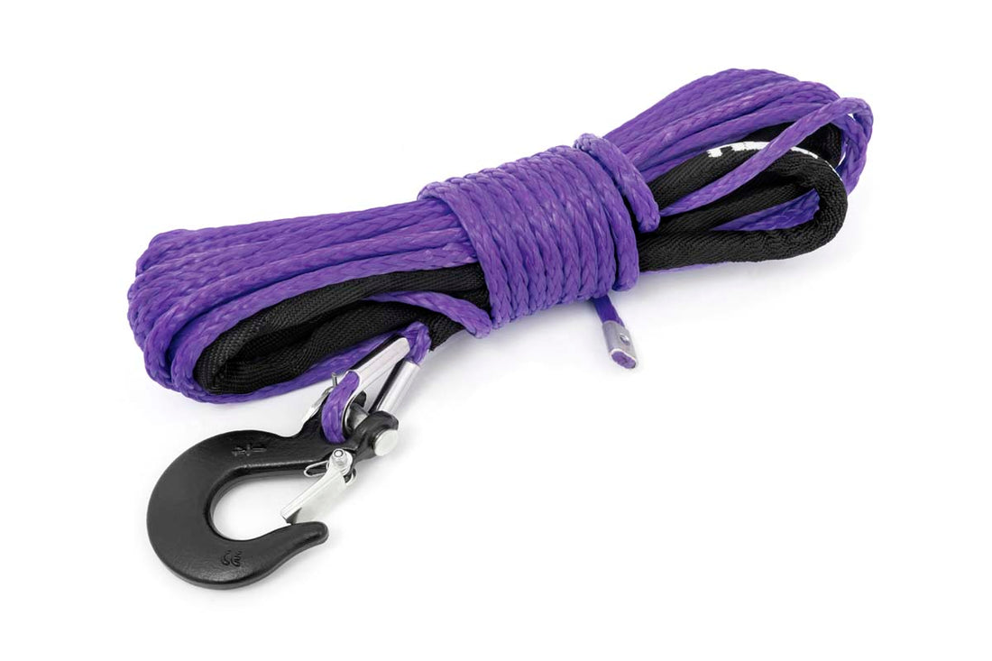 Rough Country 1/4in Synthetic Winch Rope | UTV, ATV - Purple