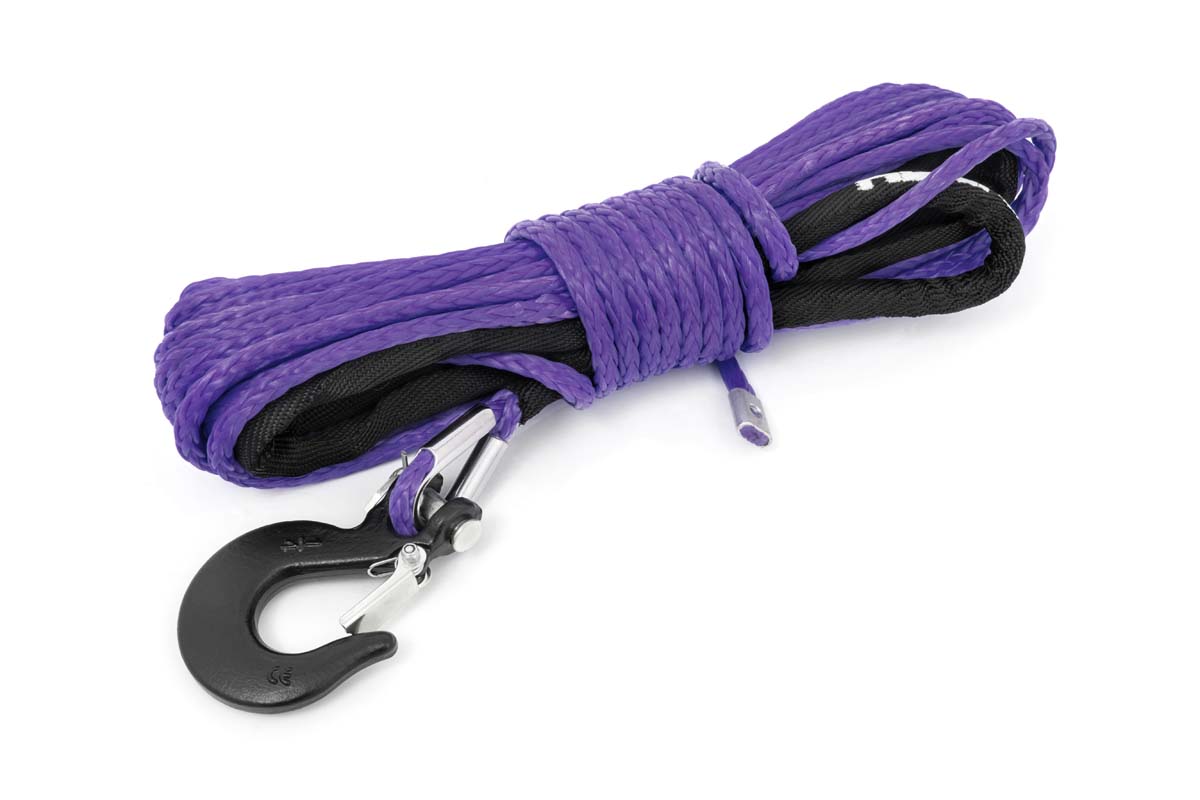 Rough Country 1/4in Synthetic Winch Rope | UTV, ATV - Purple