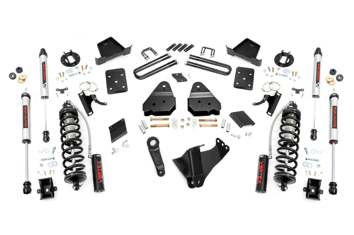 Rough Country 4.5 Inch Lift Kit | Ford F-250 Super Duty 4WD (2011-2014) - Yes / V2 Monotube Shocks