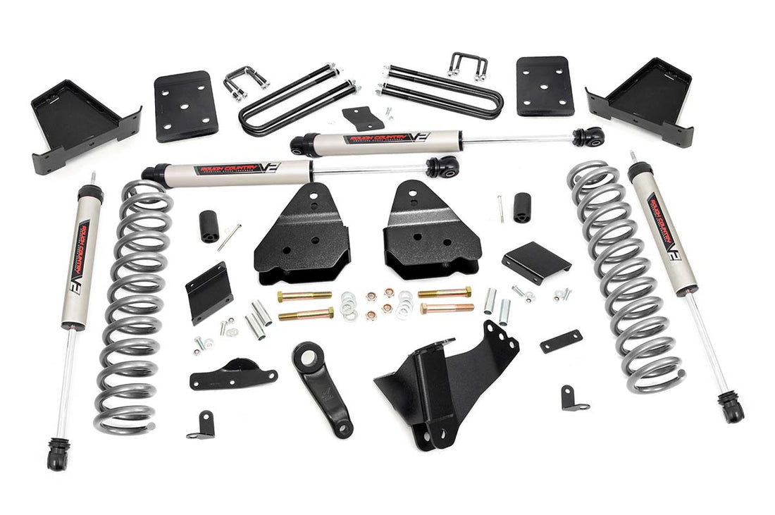 Rough Country 4.5 Inch Lift Kit | Ford F-250 Super Duty 4WD (2015-2016) - Yes / V2 Monotube Shocks