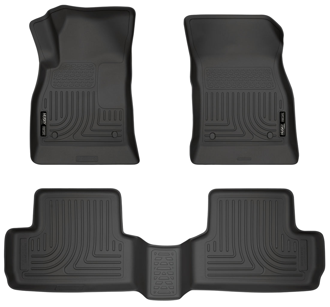 Husky Liners WeatherBeater Front & Second Seat Floor Liners - 3 Piece Fits 2012-2017 Buick Verano
