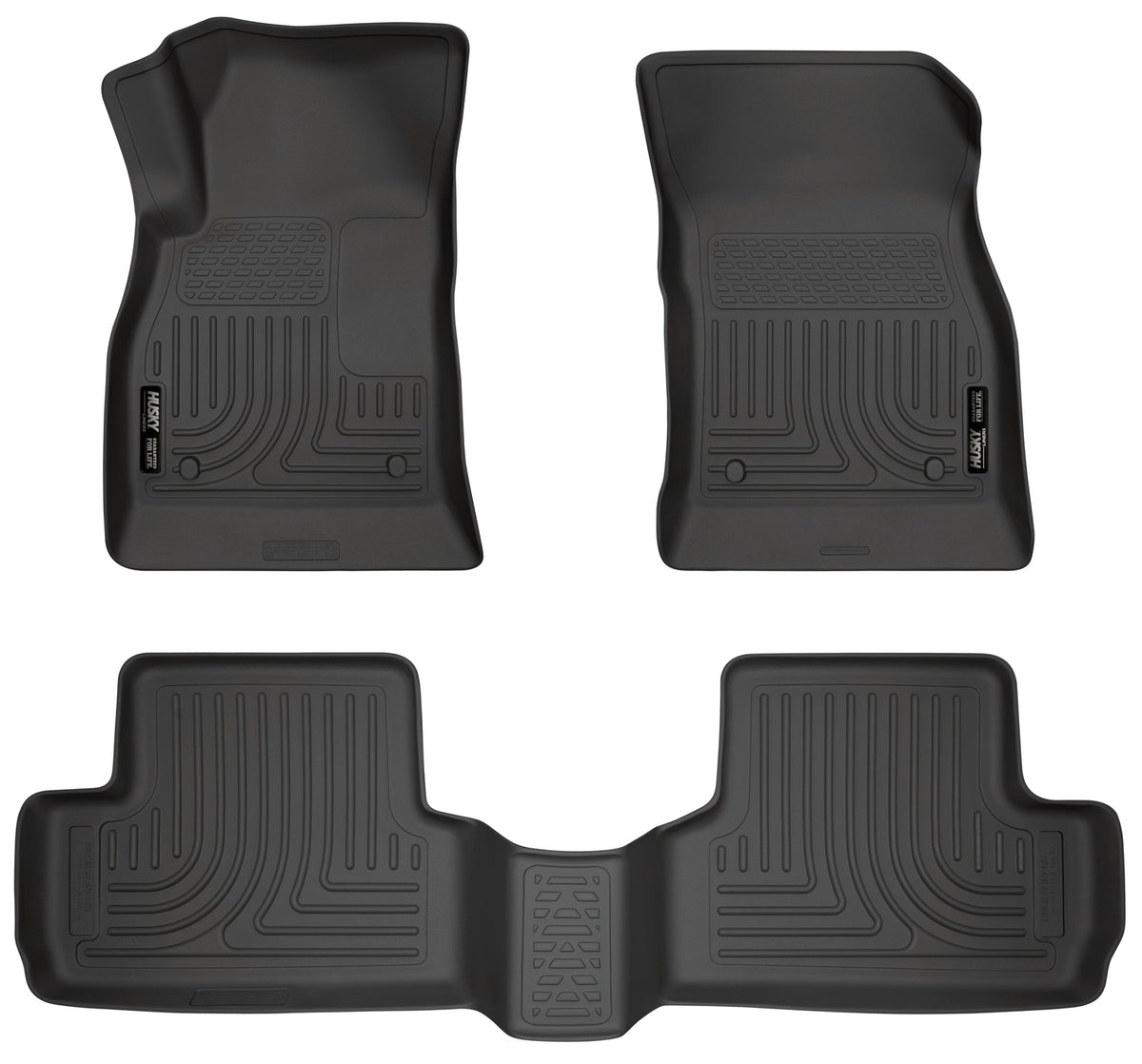 Husky Liners WeatherBeater Front & Second Seat Floor Liners - 3 Piece Fits 2012-2017 Buick Verano
