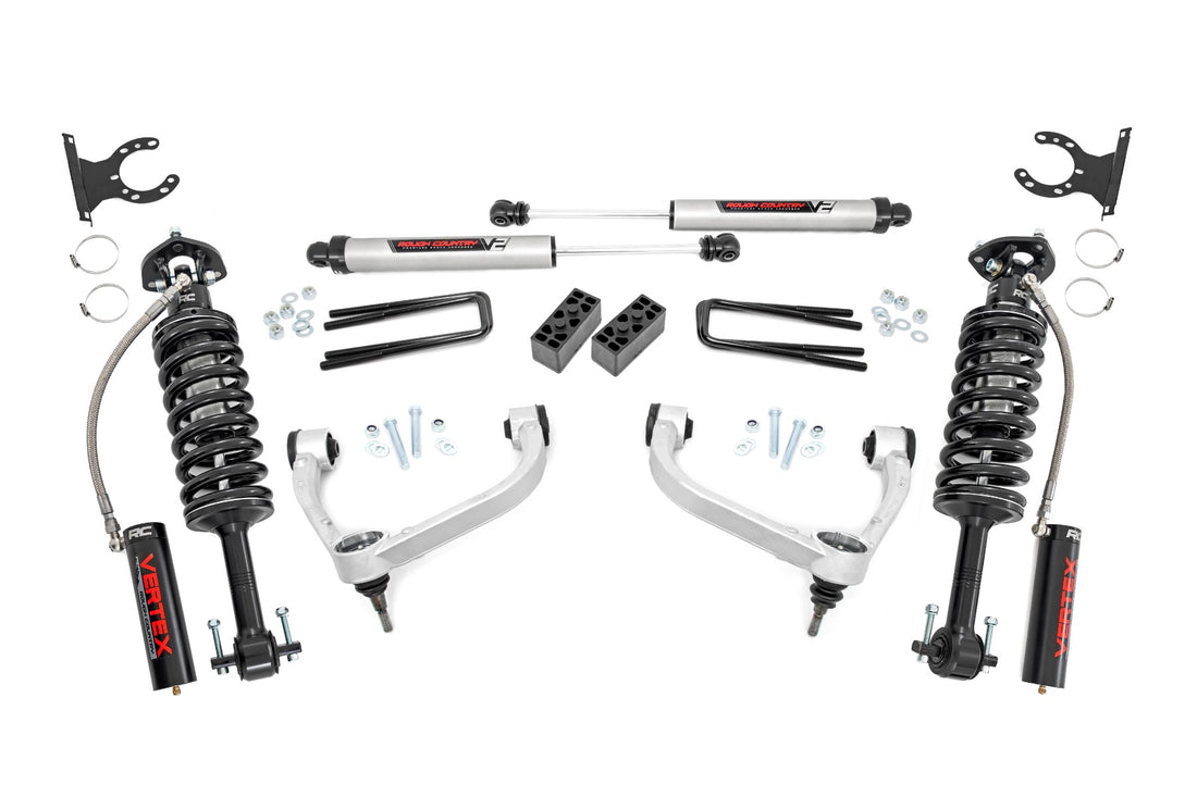 Rough Country 3 Inch Lift Kit | Ford F-150 4WD (2014-2020) - Aluminum / Vertex Coilovers w/V2 Rear Shocks