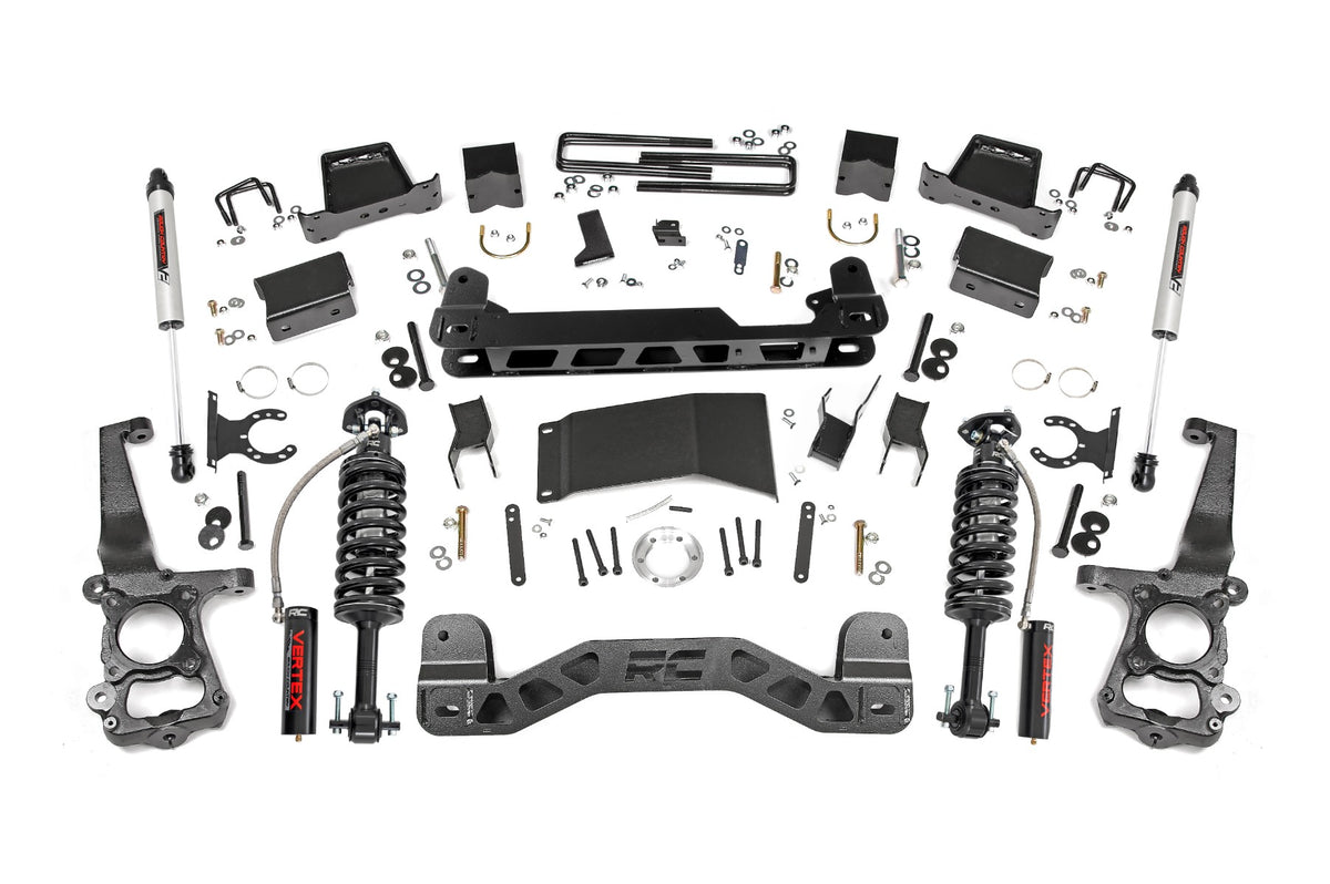 Rough Country 6 Inch Lift Kit | Ford F-150 4WD (2015-2020) - Vertex Coilovers w/V2 Rear Shocks