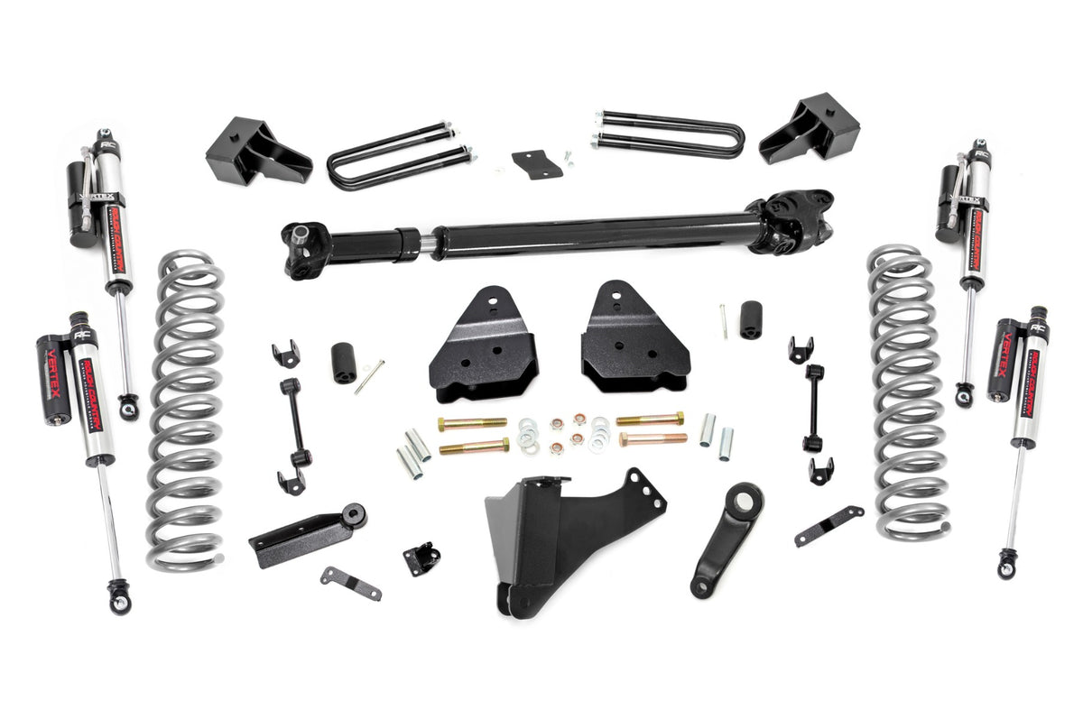 Rough Country 4.5 Inch Lift Kit | Dually | Ford Super Duty 4WD (2017-2022) - Vertex Reservoir / Yes