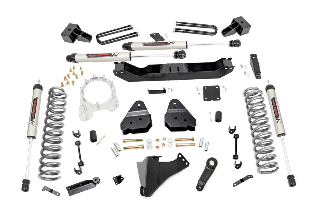 Rough Country 4.5 Inch Lift Kit | Dually | Ford Super Duty 4WD (2017-2022) - V2 Monotube / No
