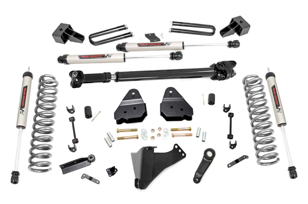Rough Country 4.5 Inch Lift Kit | Dually | Ford Super Duty 4WD (2017-2022) - V2 Monotube / Yes