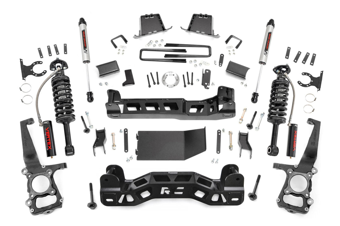 Rough Country 6 Inch Lift Kit | Ford F-150 4WD (2009-2010) - Vertex Coilovers w/V2 Rear Shocks