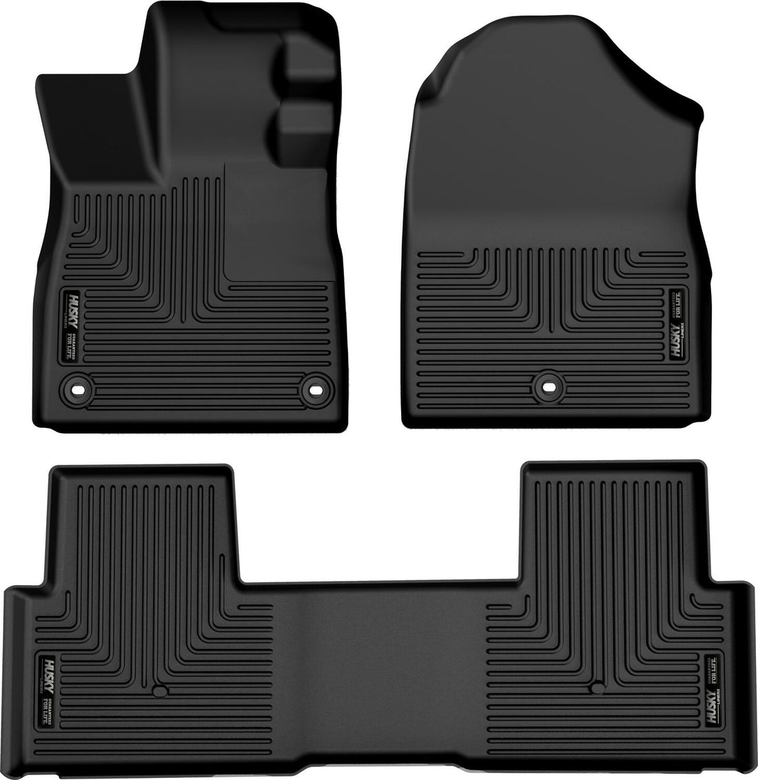 Husky Liners WeatherBeater Front & Second Seat Floor Liners - 3 Piece Fits 2023-2026 Honda Pilot