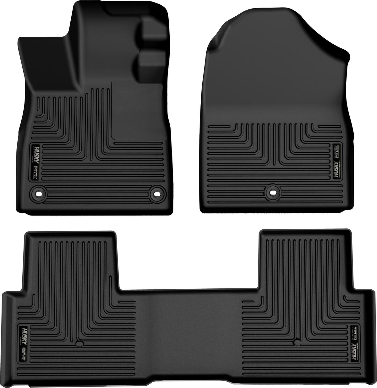 Husky Liners WeatherBeater Front & Second Seat Floor Liners - 3 Piece Fits 2023-2026 Honda Pilot