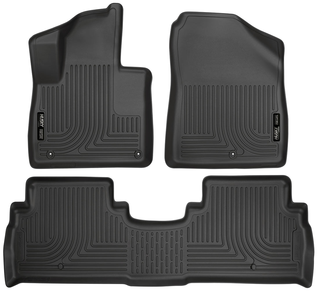 Husky Liners WeatherBeater Front & Second Seat Floor Liners - 3 Piece Fits 2016-2020 Kia Sorento