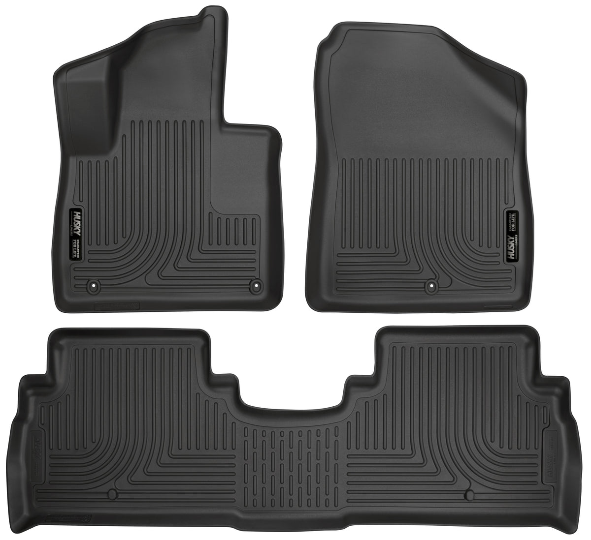 Husky Liners WeatherBeater Front & Second Seat Floor Liners - 3 Piece Fits 2016-2020 Kia Sorento